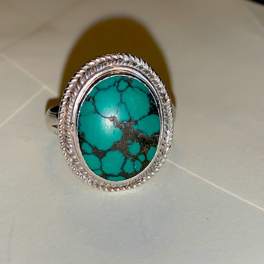 Vintage sterling silver turquoise ring Sundance